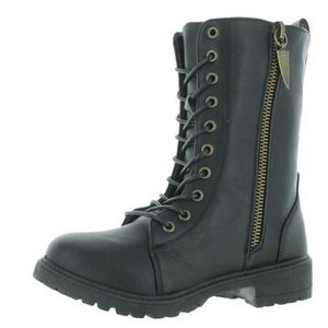 Seven7 Mr. Zipper Combat Boots‎ in Black